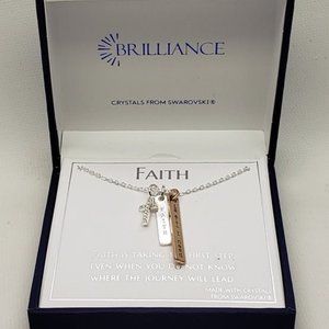 New Brilliance "Faith" Silver Necklace